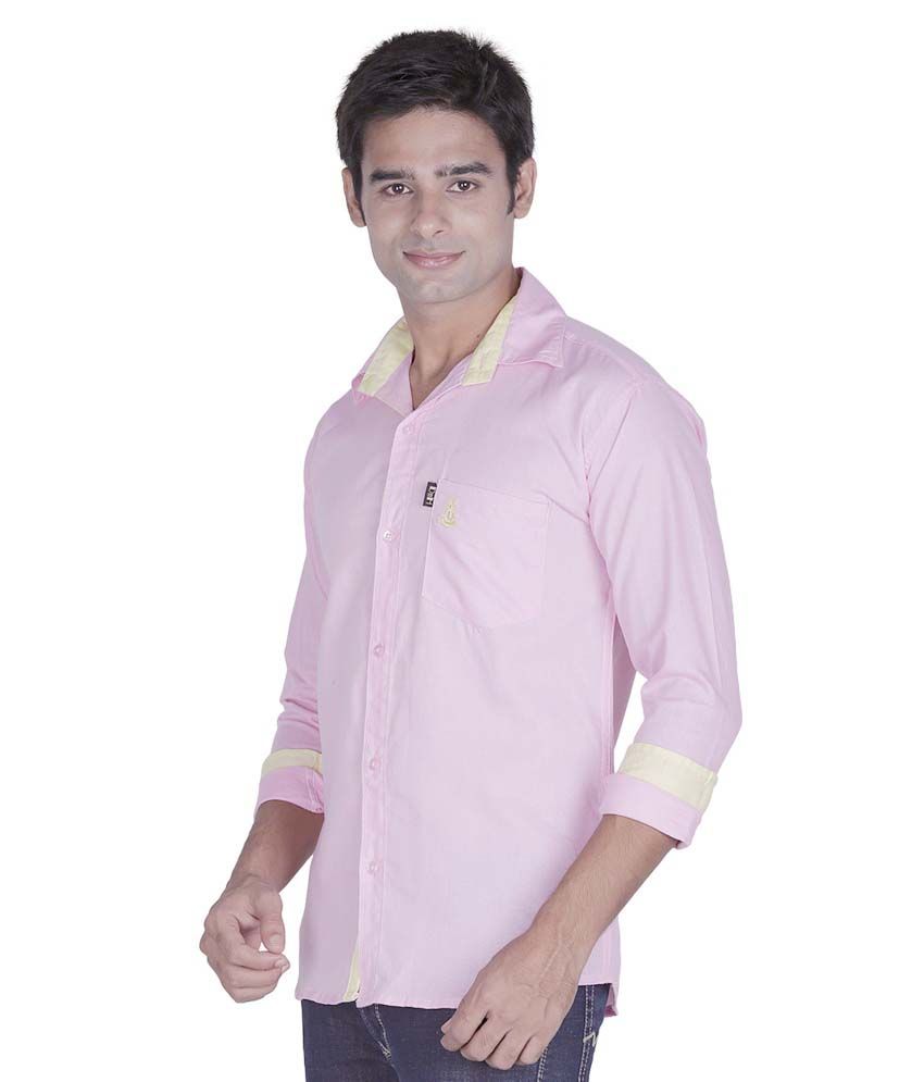 pink casual shirt