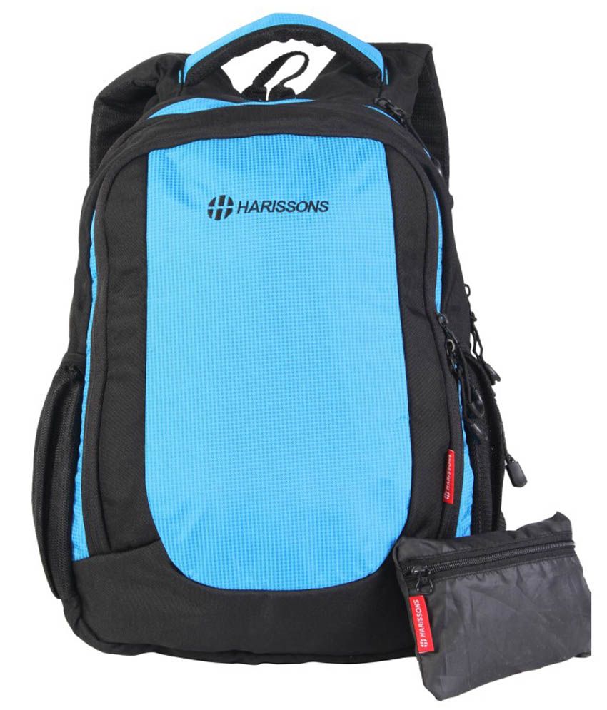 Harissons Bags Zor 39 Ltr Turquoise Blue Black Casual Backpack with