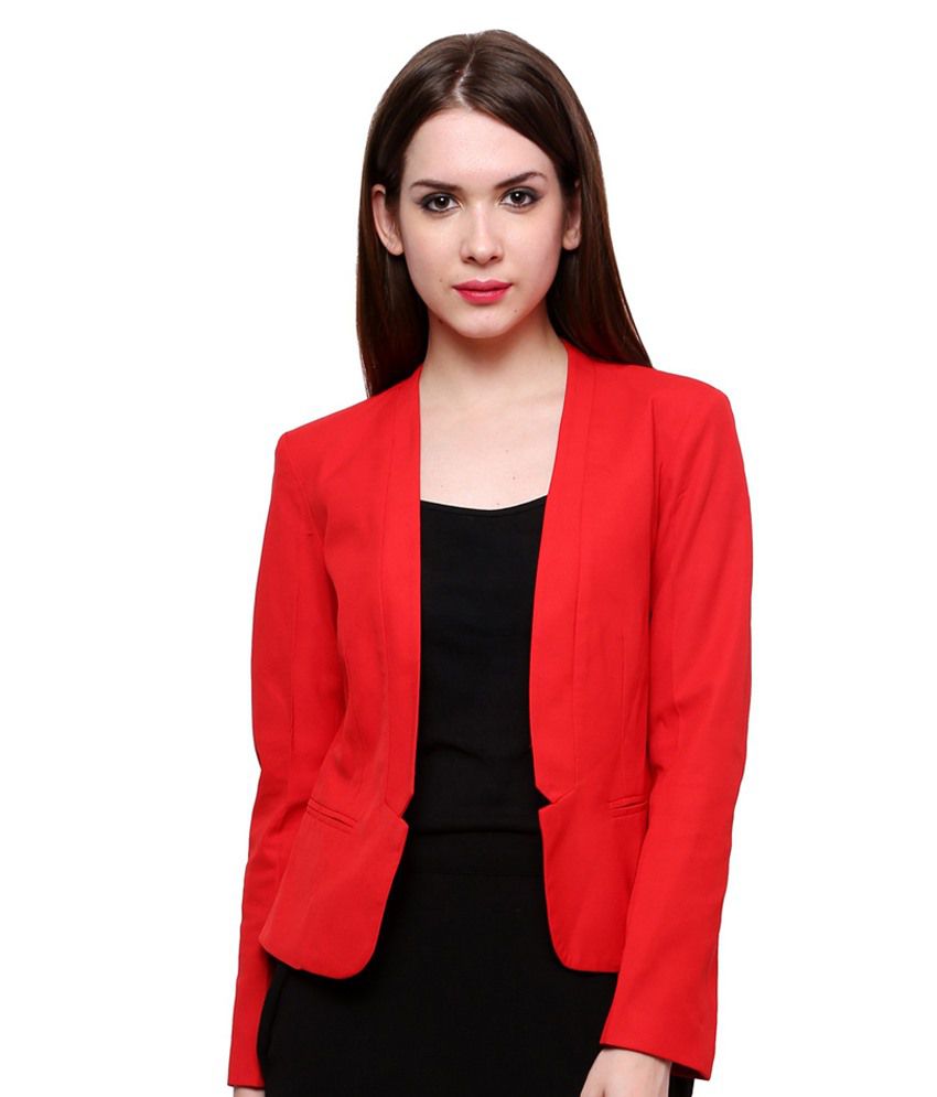 Buy Pannkh Red Polyester Blend Blazers Online at Best Prices in India ...