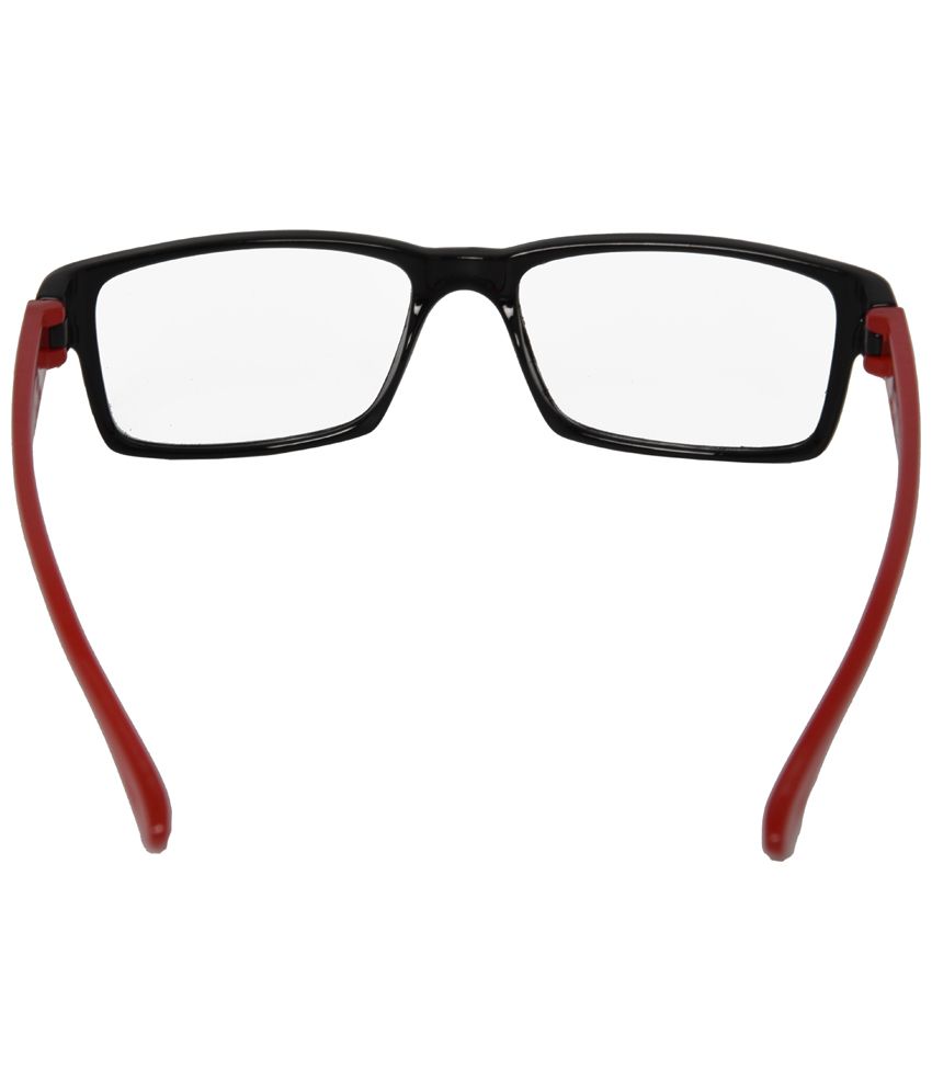 Mall4all Black And Red Rectangular Eyeglass Frame For Men Buy Mall4all Black And Red Rectangular