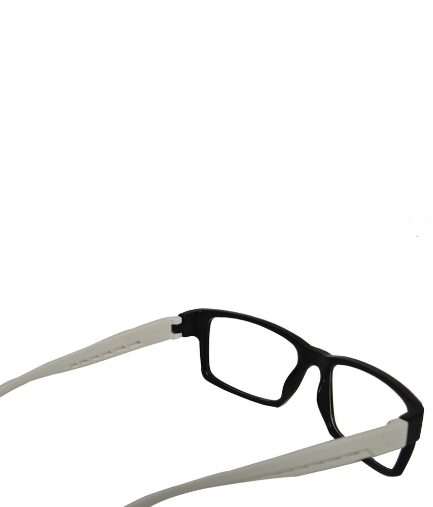 Mall4all Black And White Rectangular Eyeglass Frame For Men Buy Mall4all Black And White
