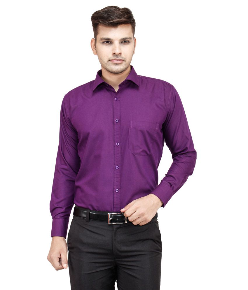 Franklineplus Purple Formal Shirt - Buy Franklineplus Purple Formal ...