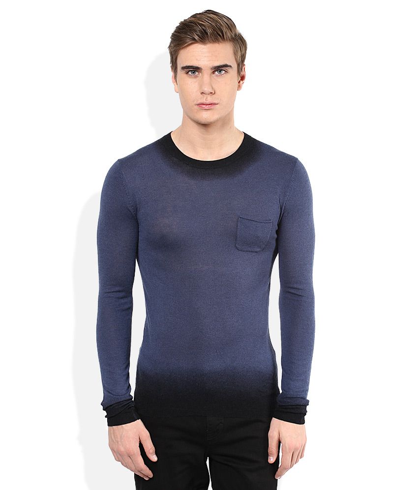 Sisley Blue Sweater - Buy Sisley Blue Sweater Online at Best Prices in ...