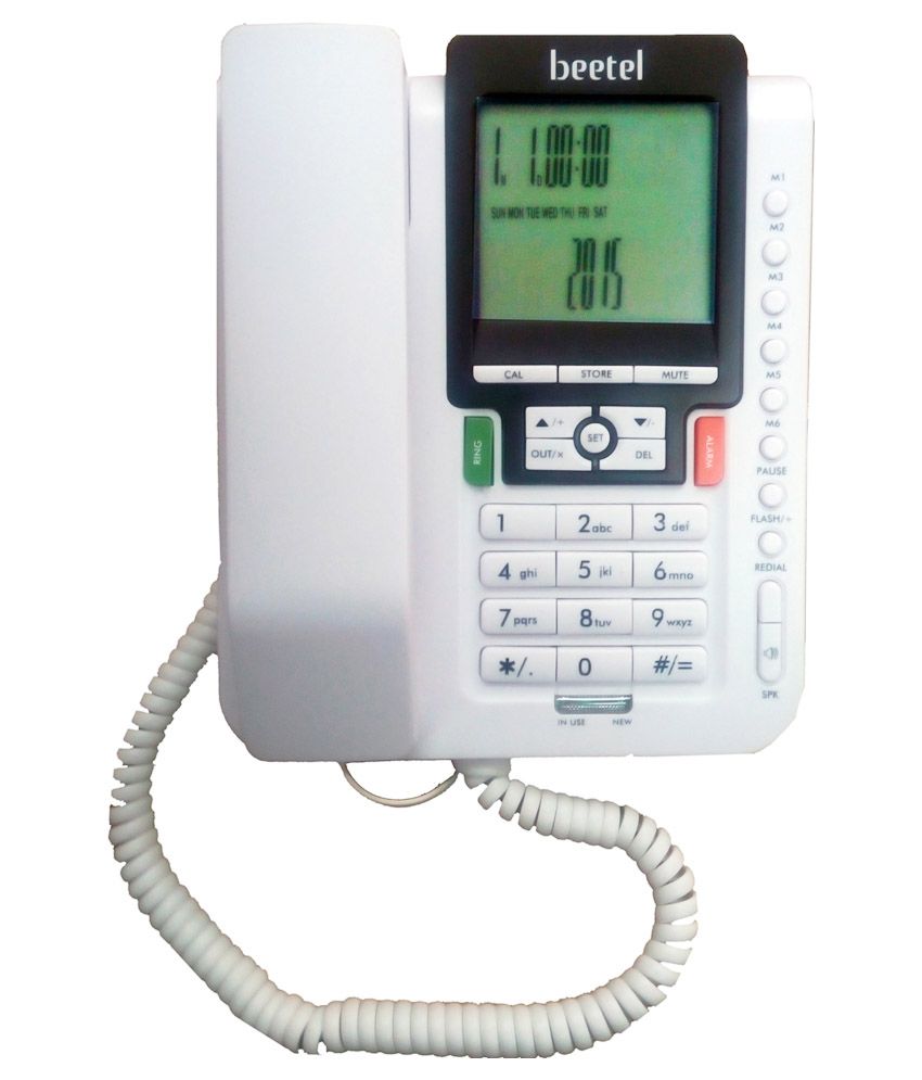 Buy Beetel M71 Corded Landline Phone ( White ) Online at Best Price in ...