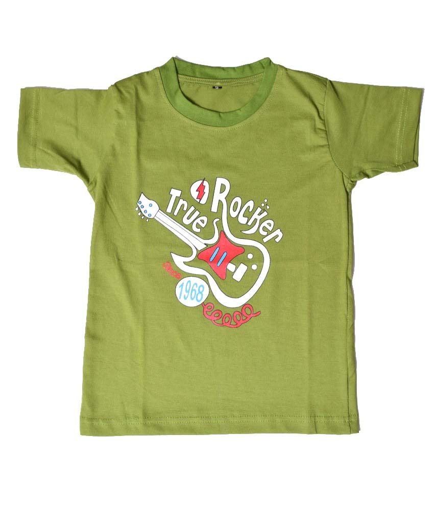     			British Terminal Green Half Sleeves T-shirt For Boys