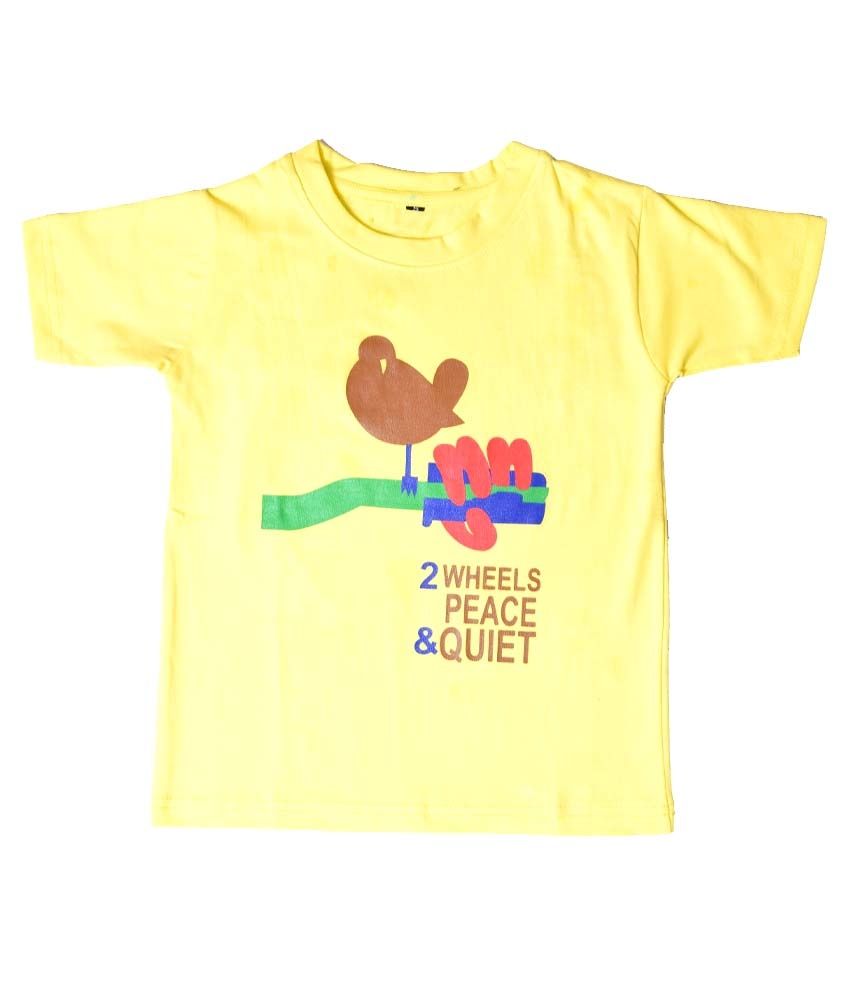     			British Terminal Yellow Half Sleeves T-shirt For Boys