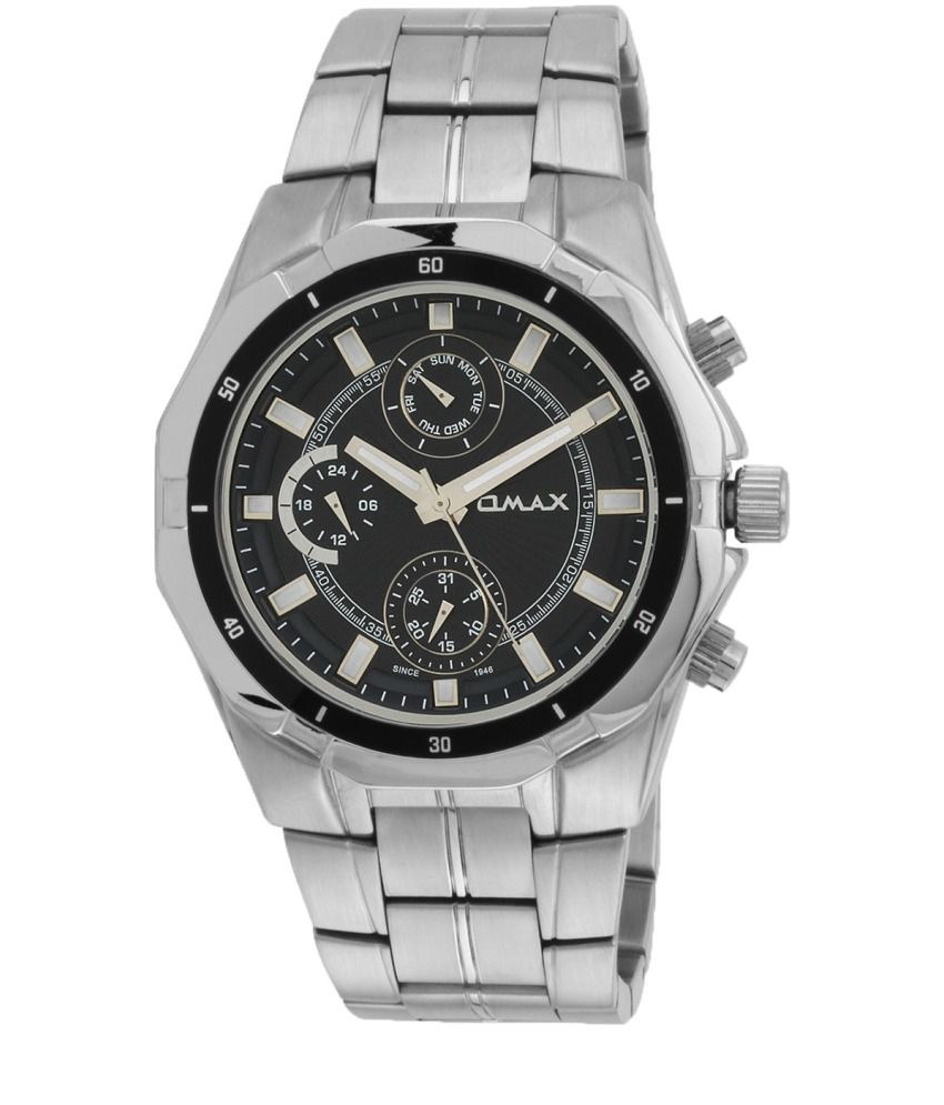 Omax Silver Multifunction Stainless Steel Watch - Buy Omax Silver ...