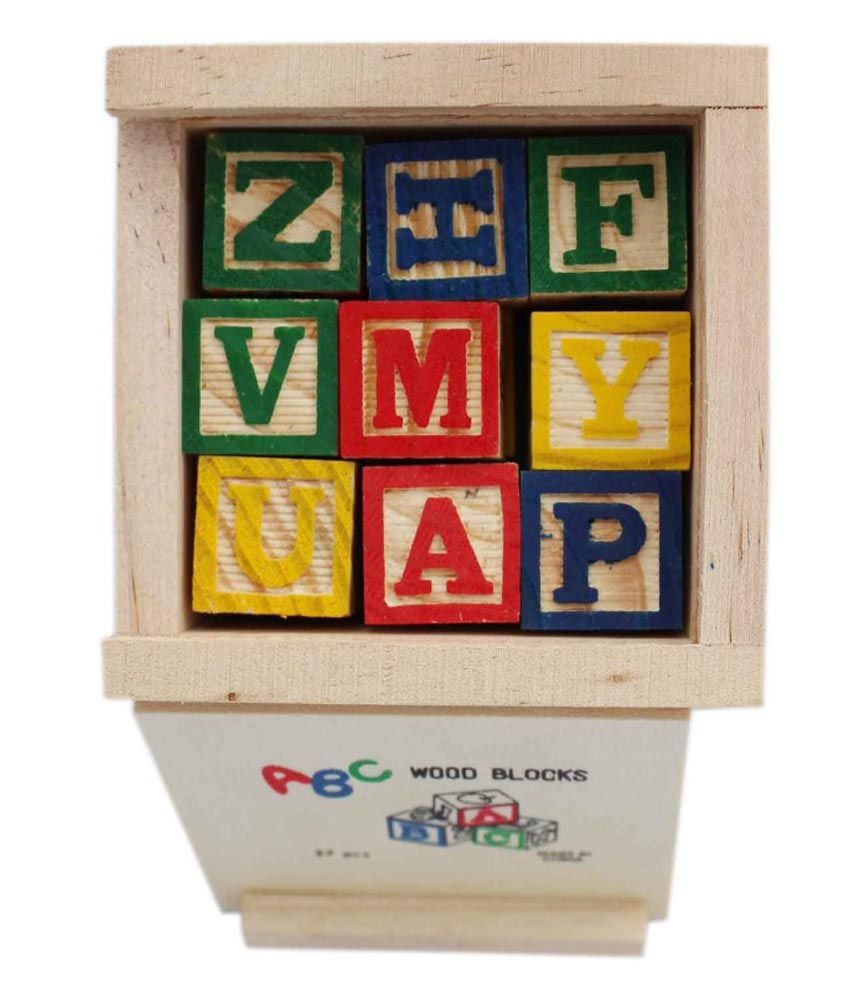 Tootpado High Quality NonToxic Wooden ABC and 123 Building Blocks
