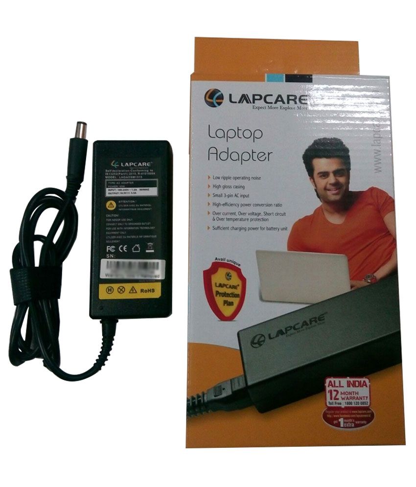     			Lapcare Laptop Adapter (Smart Pin)  65W for HP Probook 430 G1 with actone high quality power cord