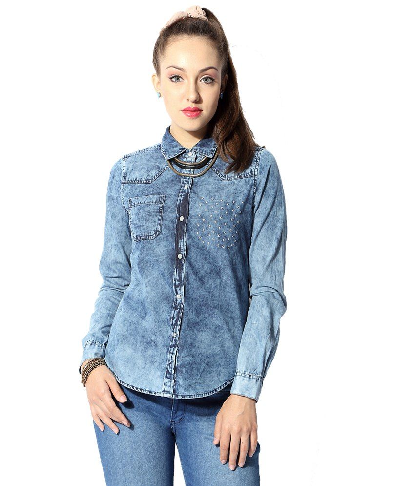 Buy Sf Jeans by Pantaloons Blue Casual Shirt Online at Best Prices in ...
