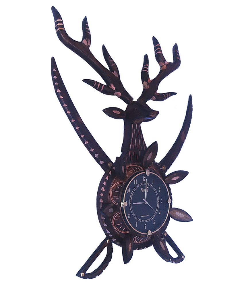 Ajanta Purple Wooden Wall Clock Buy Ajanta Purple Wooden Wall Clock at