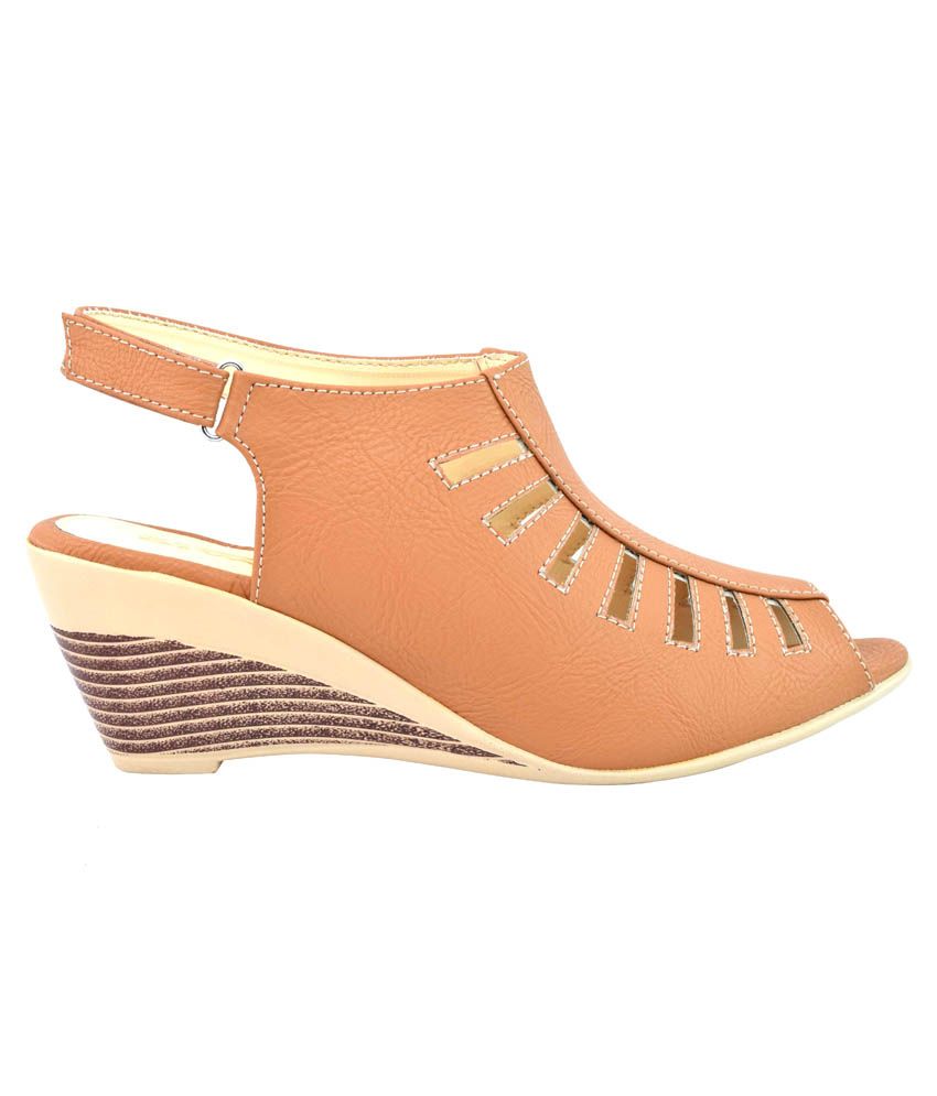 New Divas Tan Wedge Heels Price in India- Buy New Divas Tan Wedge Heels Online at Snapdeal