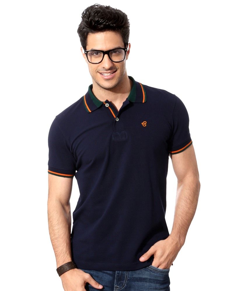 Byford by Pantaloons Navy Blue T Shirt 