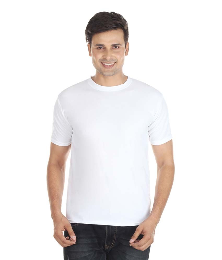 Eminence White Cotton Blend T-shirt - Buy Eminence White Cotton Blend T ...