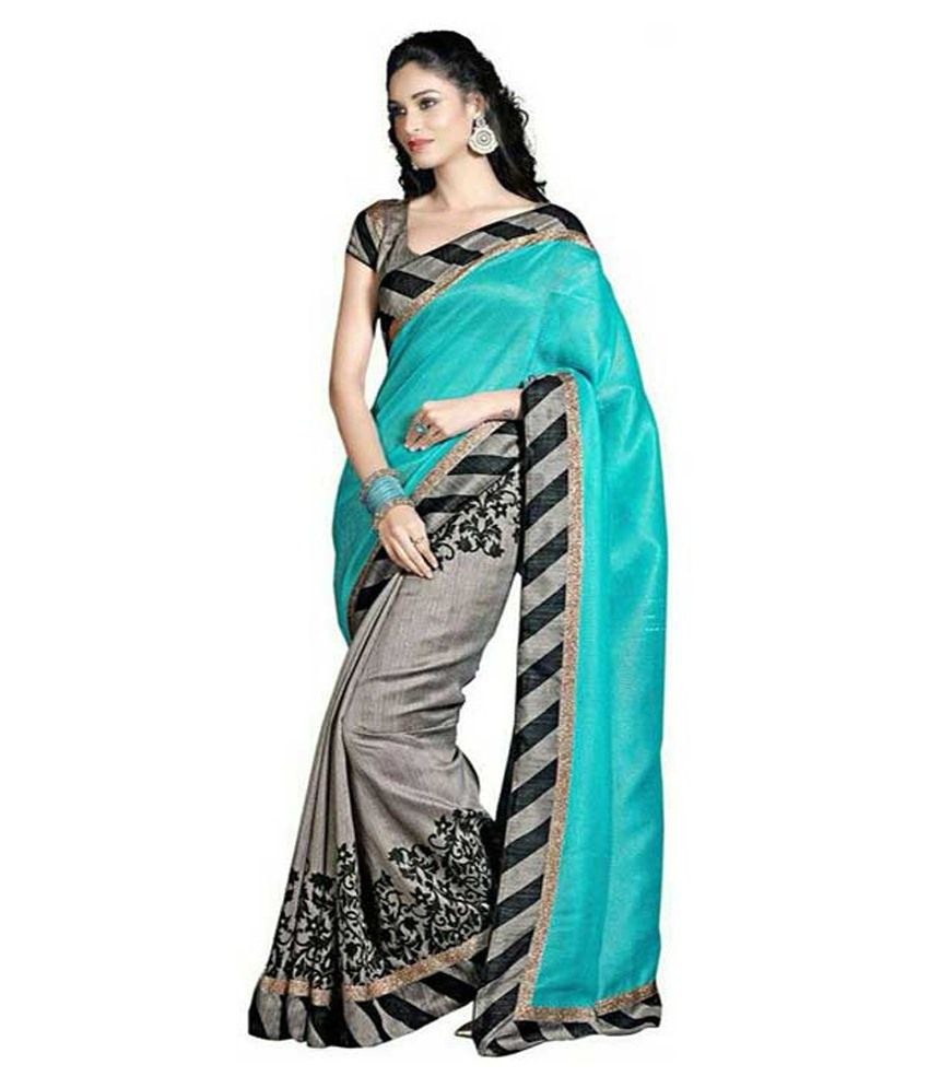     			Paridhan Indian Ethnic Wear Multi Bhagalpuri Silk Saree