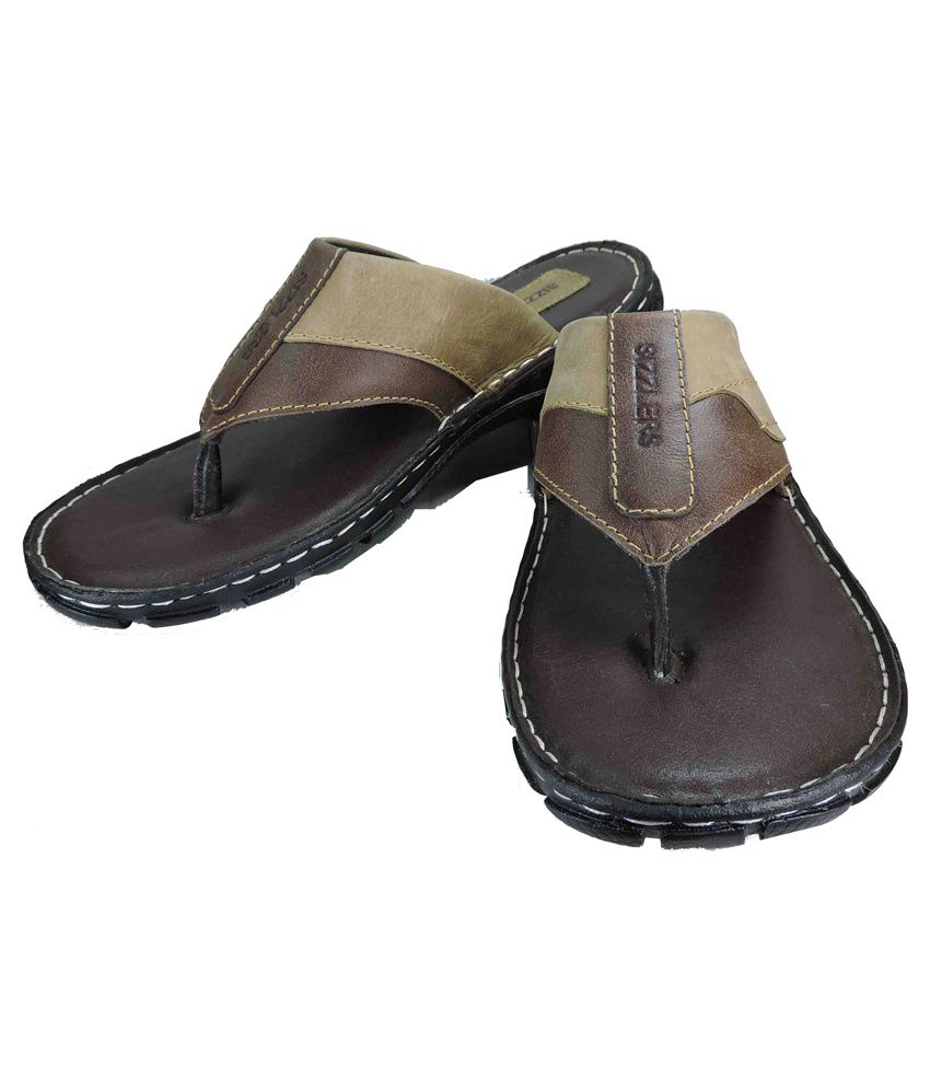 Sizzlers Brown Daily Wear Slippers Price in India- Buy Sizzlers Brown ...