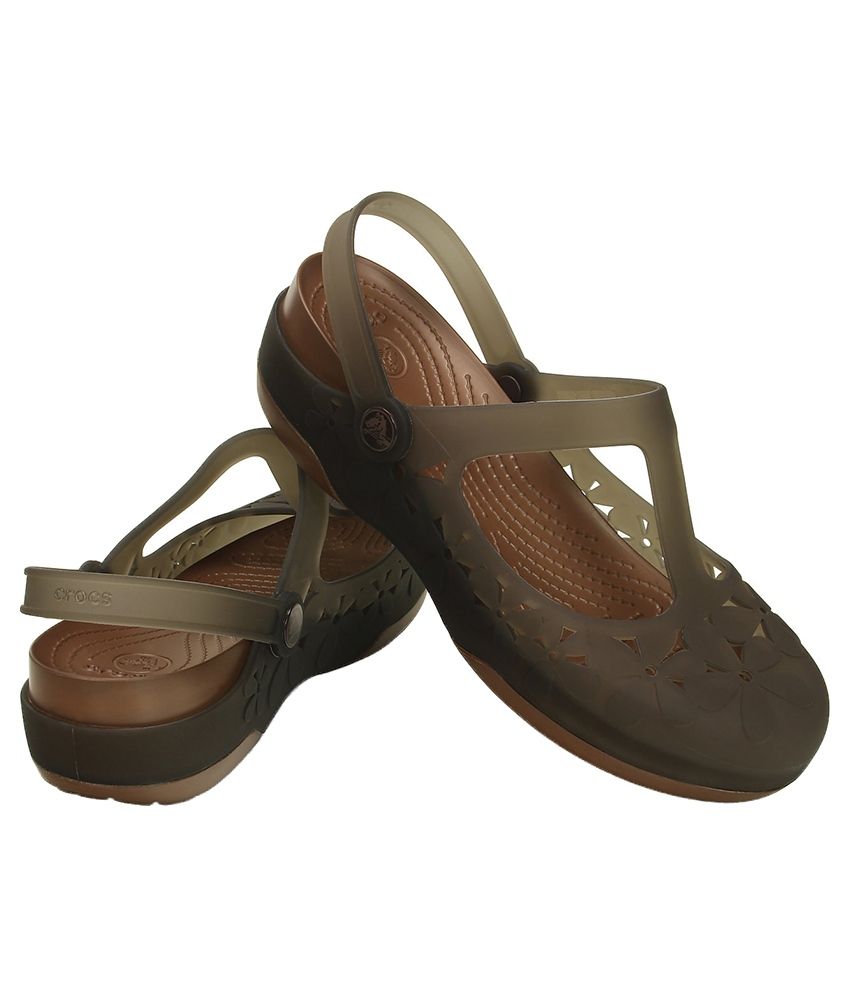 crocs brown sandals