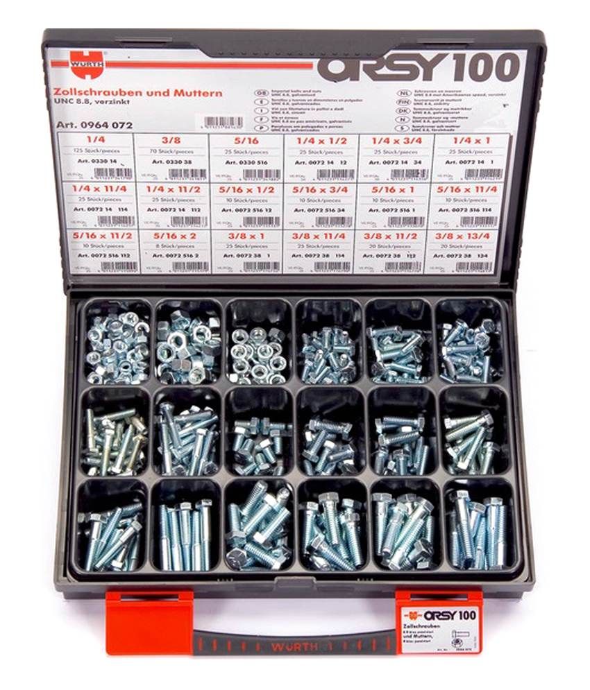Wuerth Hexagon Imperial Bolts And Hexagon Imperial Nuts Assortment Buy