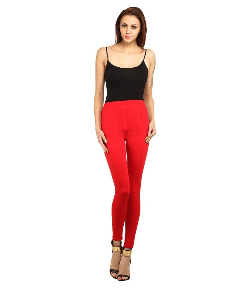 Shen Multi Traders Red Cotton Leggings Price in India Buy Shen Multi