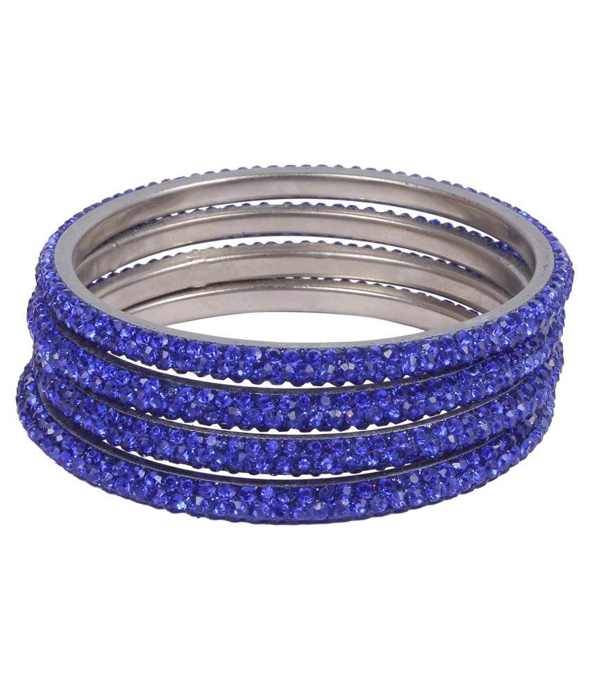 velvet bangles blue colour