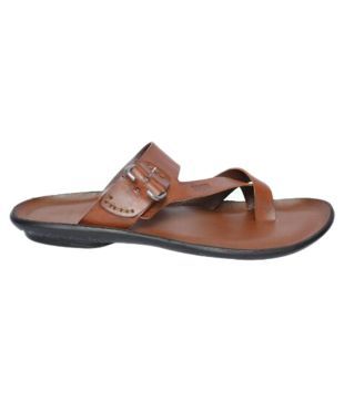 Lee Fox Brown Leather Slippers Price in 
