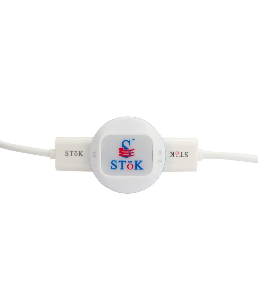 Stok Dual Usb Car Charger For Samsung Galaxy Ace White