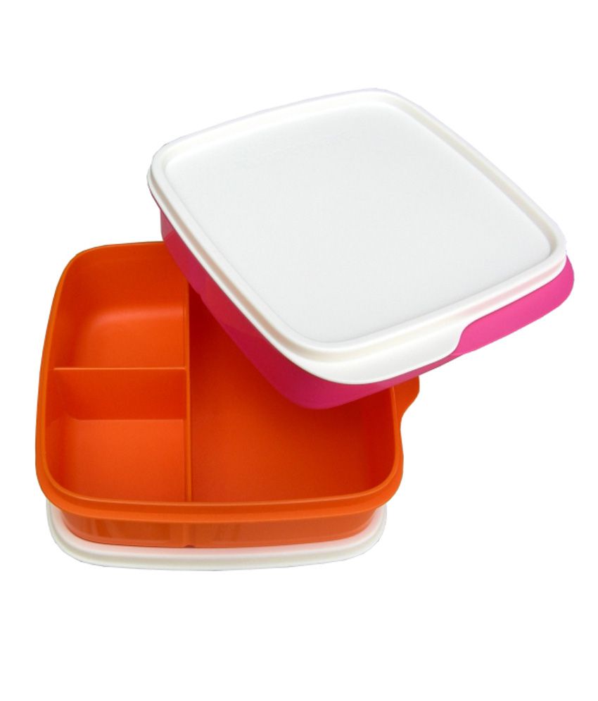 Tupperware Multicolour plastic Lunch Box Set Of 2 Buy