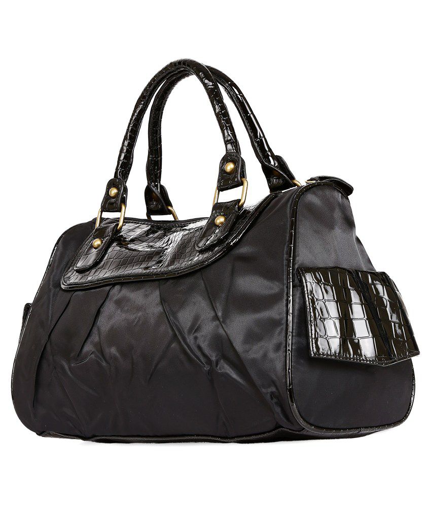 Kiara Black Non Faux Leather Handbag - Buy Kiara Black Non Faux Leather ...