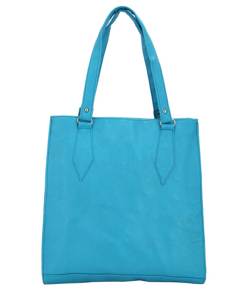 bright blue shoulder bag