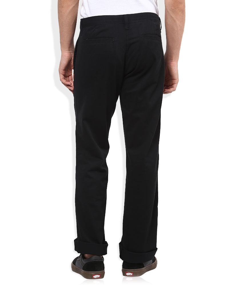 black slim fit chinos