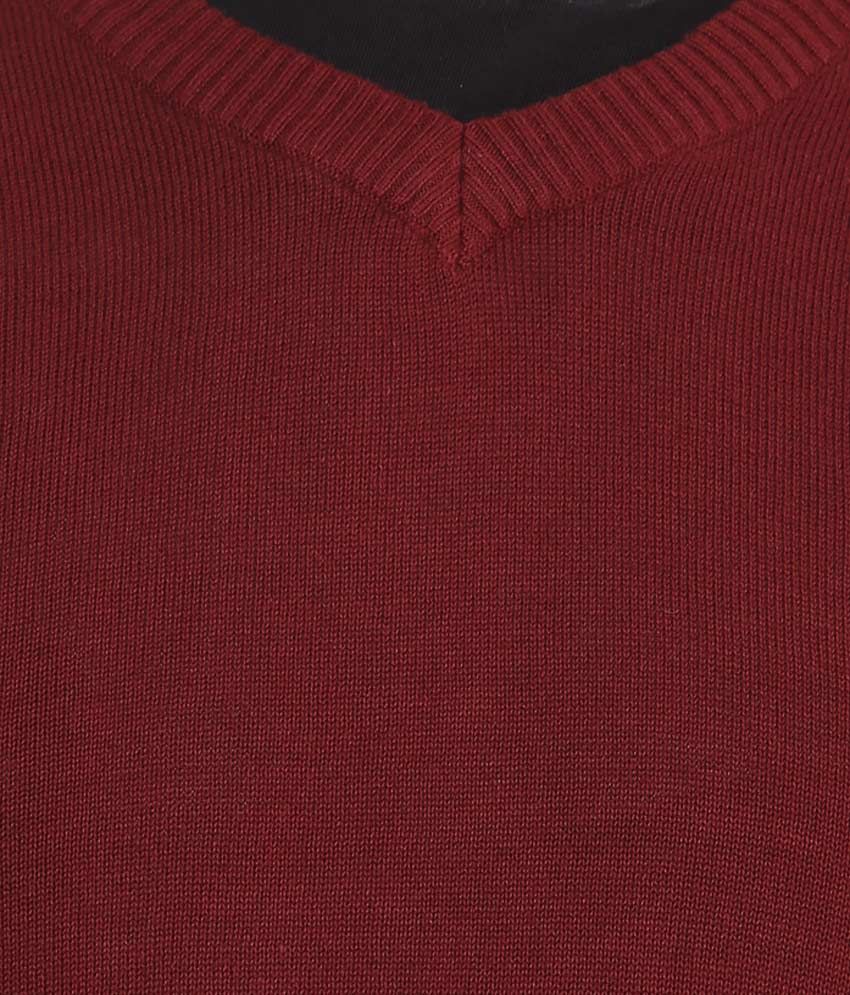 sweater polos maroon