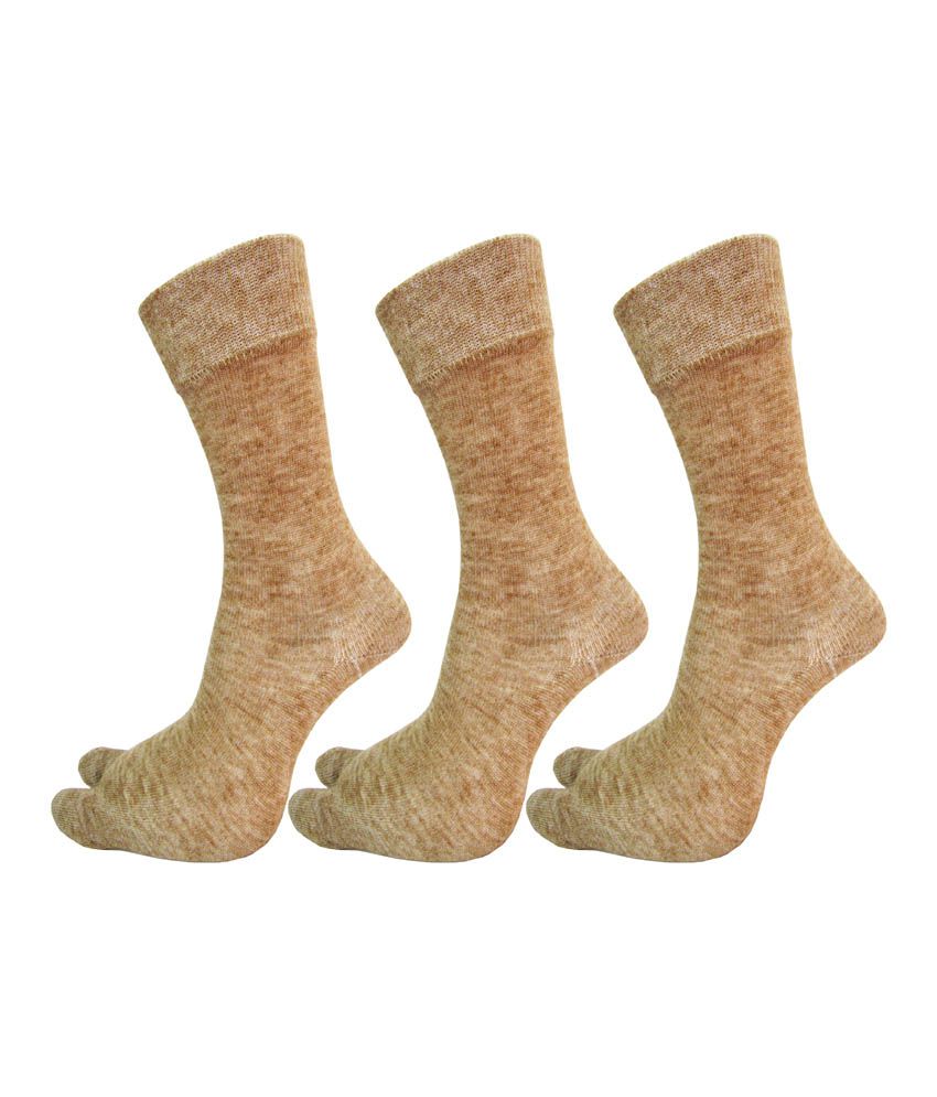     			Rc. Royal Class Tan Woolen Thumb Women's Winter Socks (Pack of 3)