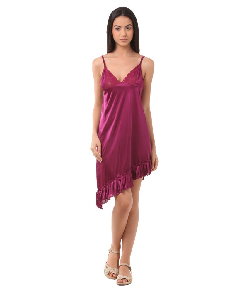 Buy Pretty Angel Purple Satin Baby Doll Dresses Online At Best Prices 