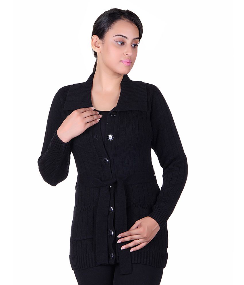 Buy Sportking Black Acrylic Cardigan Online at Best Prices in India ...