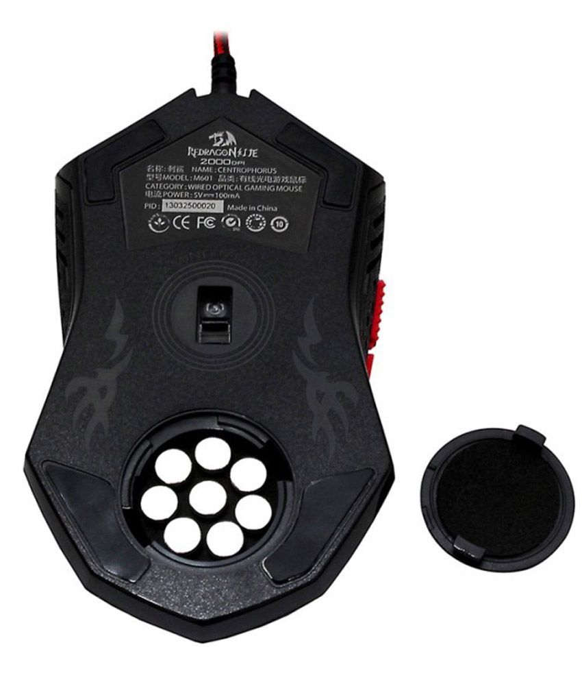 Buy Redragon M601 Centrophorus2000 Dpi Gaming Mouse Black Online at