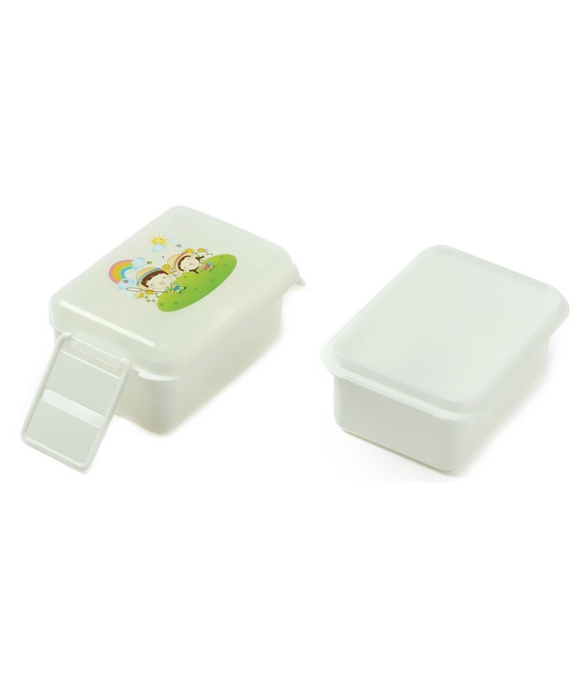 Tesco White Plastic Lunch Box Buy Online at Best Price in India Snapdeal