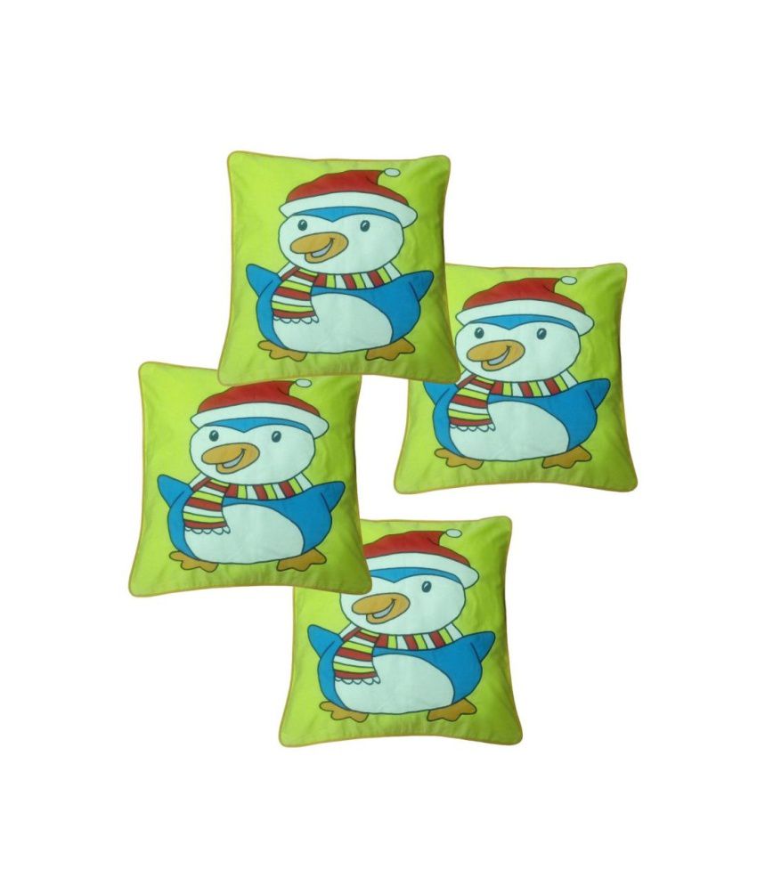     			Hugs'n'Rugs Multi Embroidery Cotton Cushion Cover - Pack Of 4