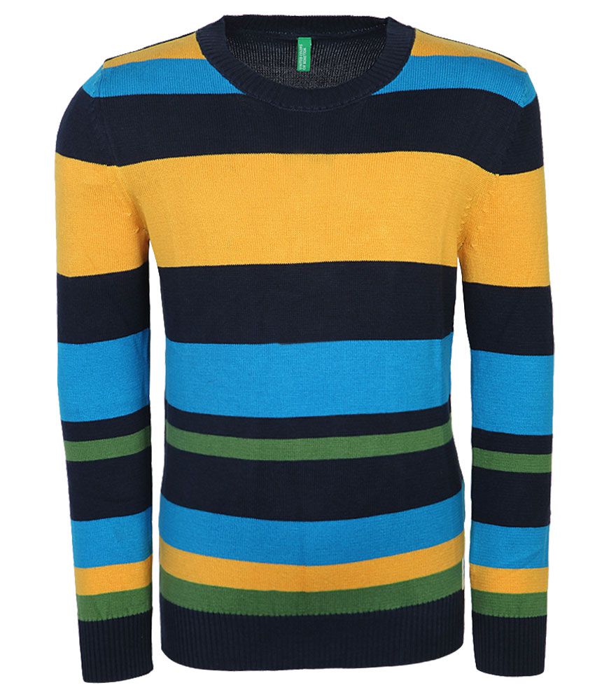 United Colors Of Benetton Multicolored Striped Sweater - Buy United ...