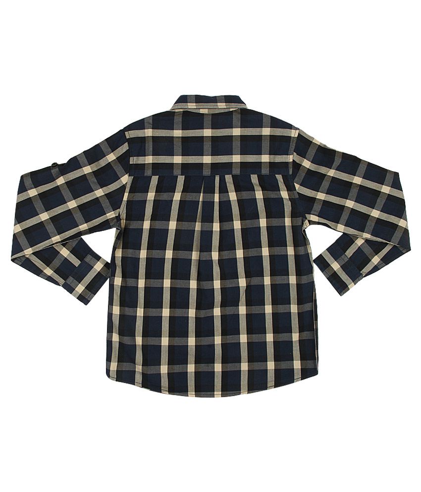 United Colors Of Benetton Navy Checked Shirt - Buy United Colors Of ...