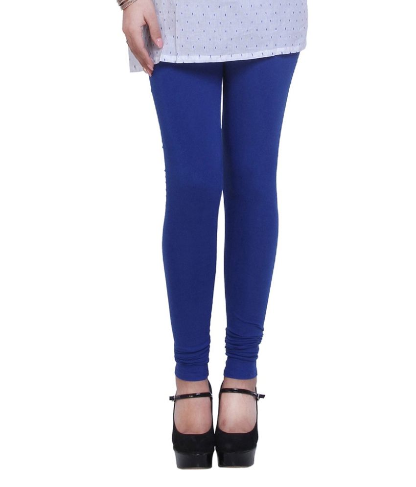 Satyam Collection Blue Cotton Leggings Price in India Buy Satyam