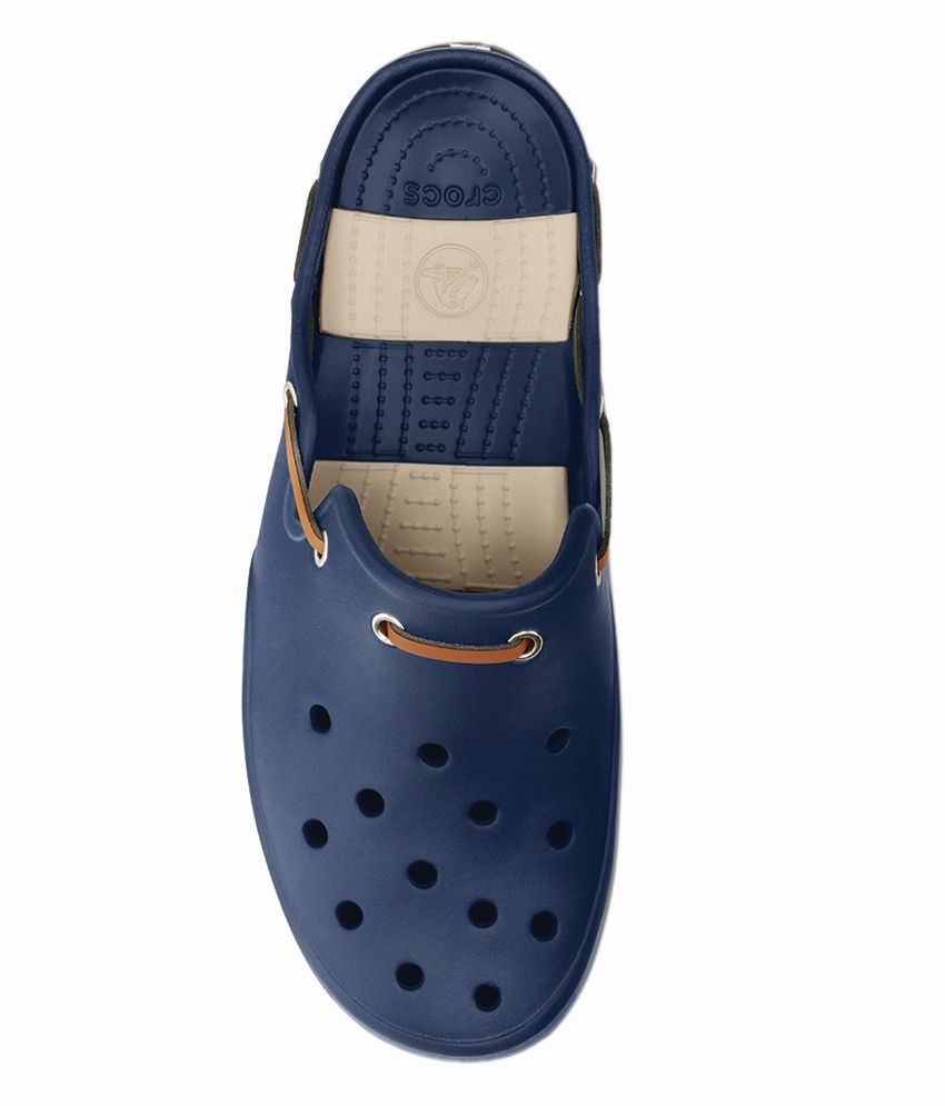navy clogs mules