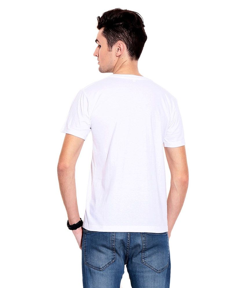 TND White Cotton T Shirt - Buy TND White Cotton T Shirt Online at Low ...