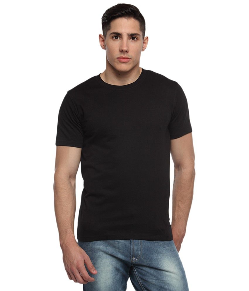 Adro Pack of 4 Navy Blue, Black & White Round Neck T Shirts - Buy Adro ...