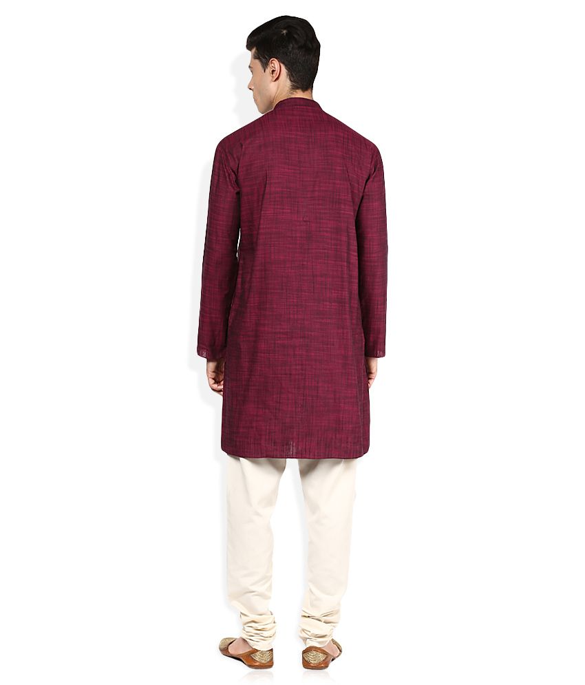 Manyavar Maroon Short Kurta Buy Manyavar Maroon Short Kurta Online At Low Price In India 