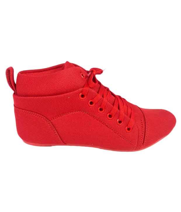 Darling Deals Red Flat Boots Price in India- Buy Darling Deals Red Flat ...