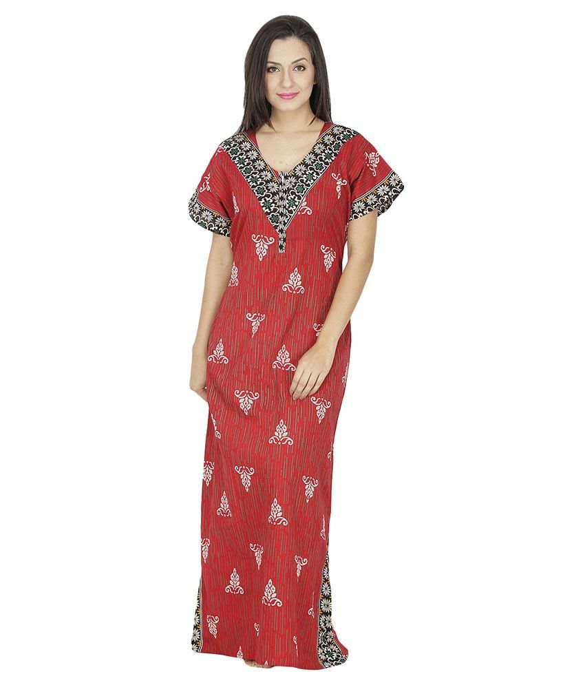 Buy Secret Wish Red Cotton Nighty Online at Best Prices in India - Snapdeal