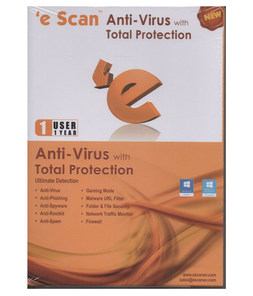     			eScan Antivirus Total Protection 2015 (1 PC/1 Year)