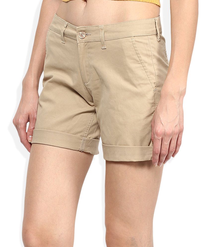 Buy American Swan Beige Regular Fit Shorts Online at Best Prices in ...