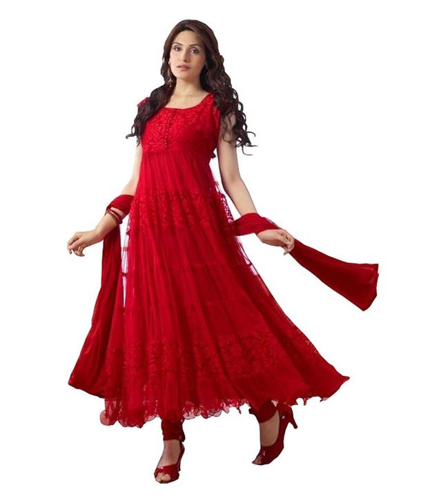 red ethnic wear