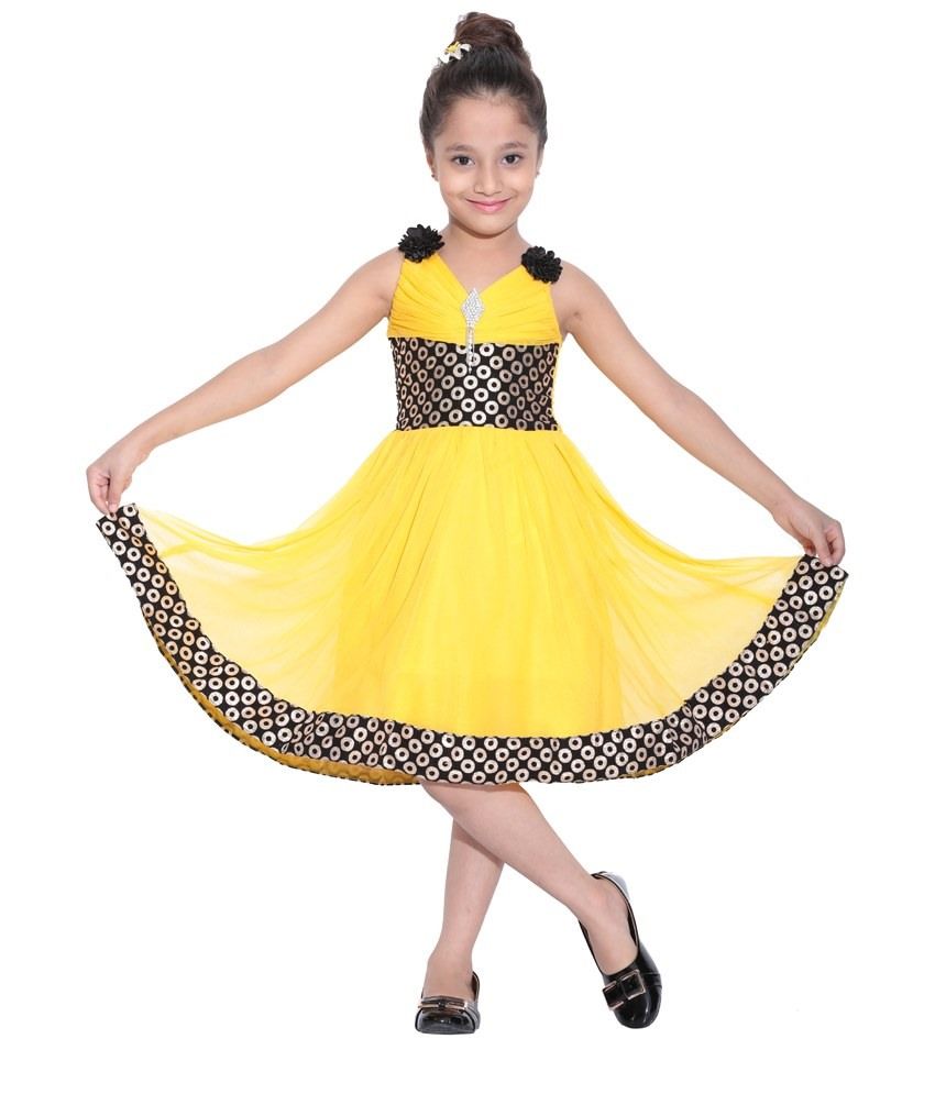 yellow and black frock